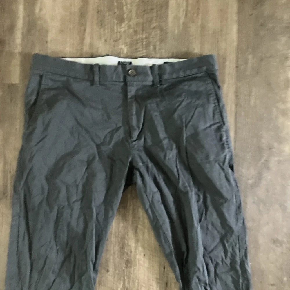J.CREW Men's Stretch Pants Grey Size 34X34 Slim Fit
